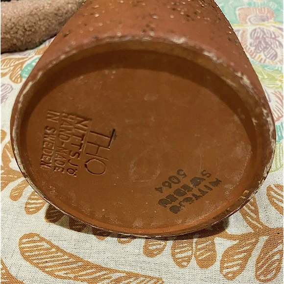 Thomas Hellström Ceramic Vase Nittsjö Sweden Mid Century Modern Vintage Nittsjo
